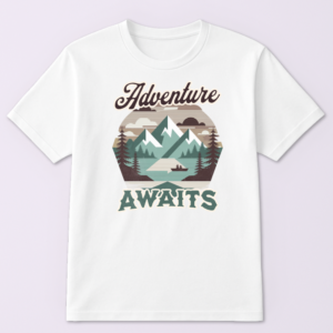 Alternative view of Adventure Awaits Tshirt