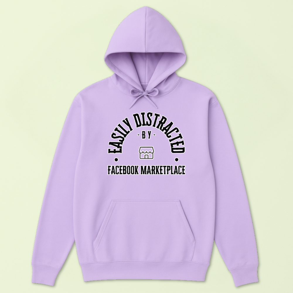 Easily Distracted by Facebook Marketplace Hoodie - Image 2