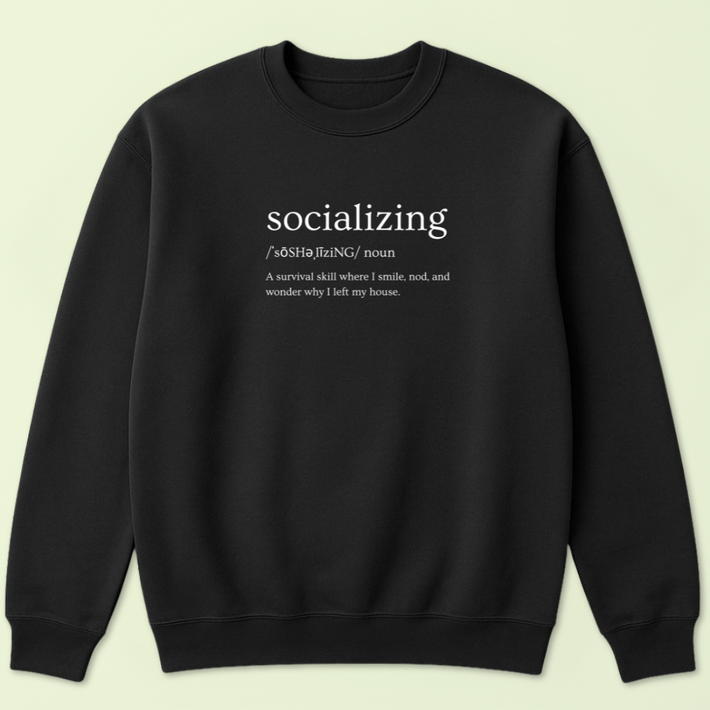 Definition Of Socializing Crewneck - Image 5