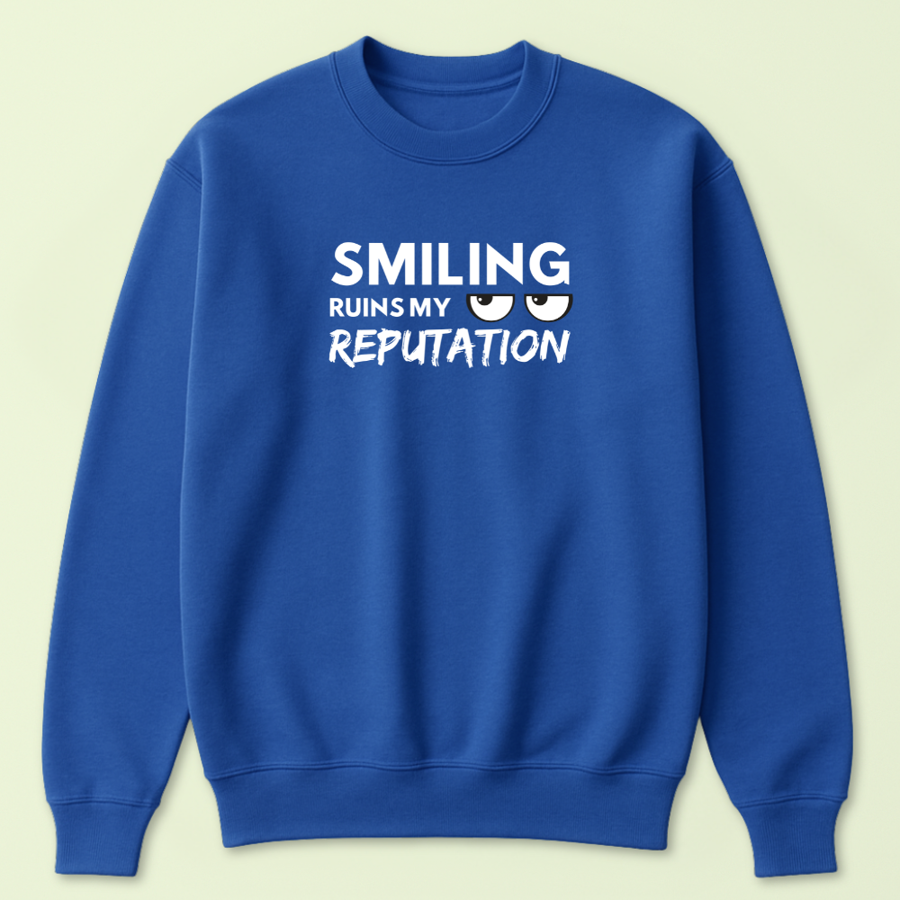 Smiling Ruins My Reputation Crewneck - Image 4