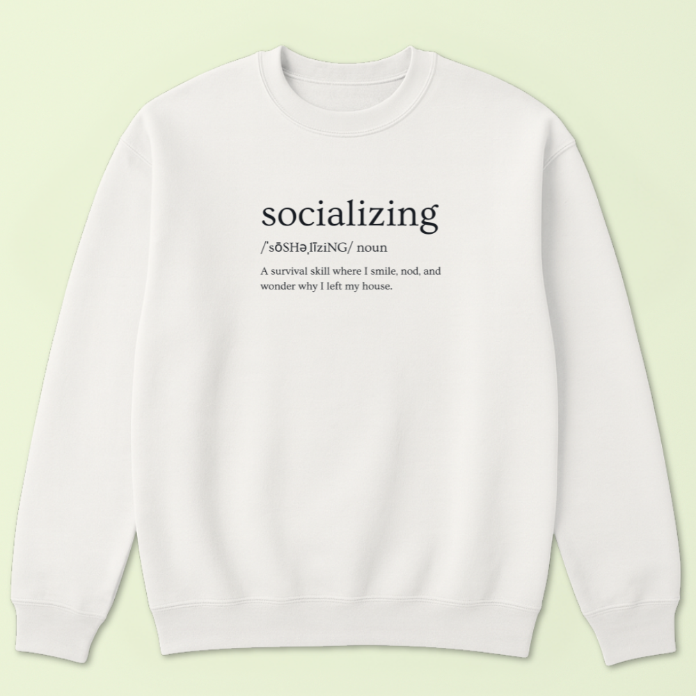 Definition Of Socializing Crewneck - Image 3