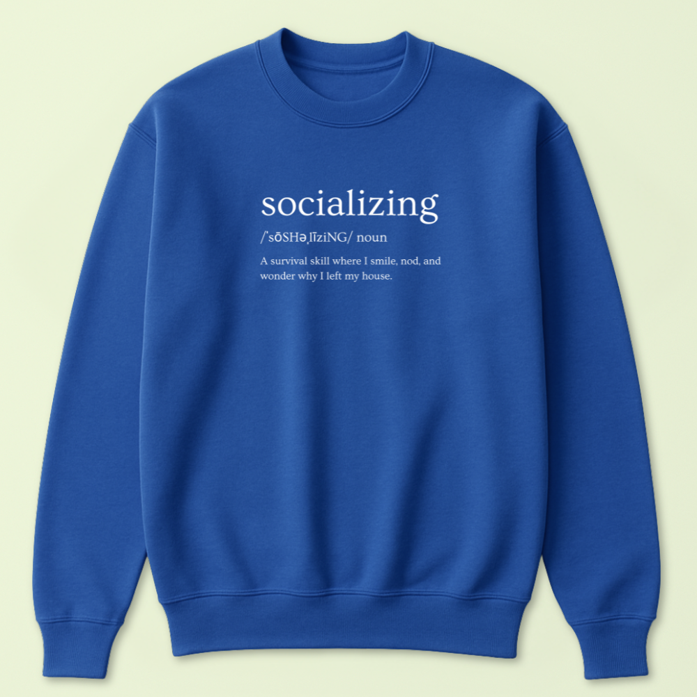 Definition Of Socializing Crewneck - Image 2