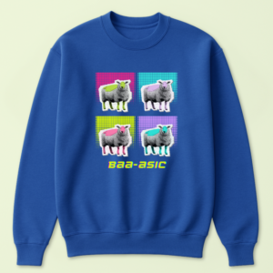 Alternative view of Baa-asic Sheep Crewneck