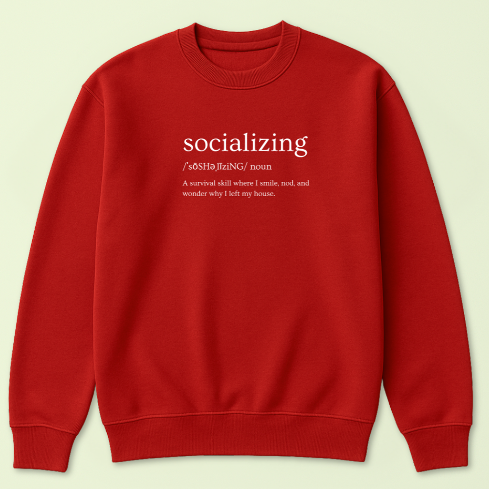Definition Of Socializing Crewneck - Image 4
