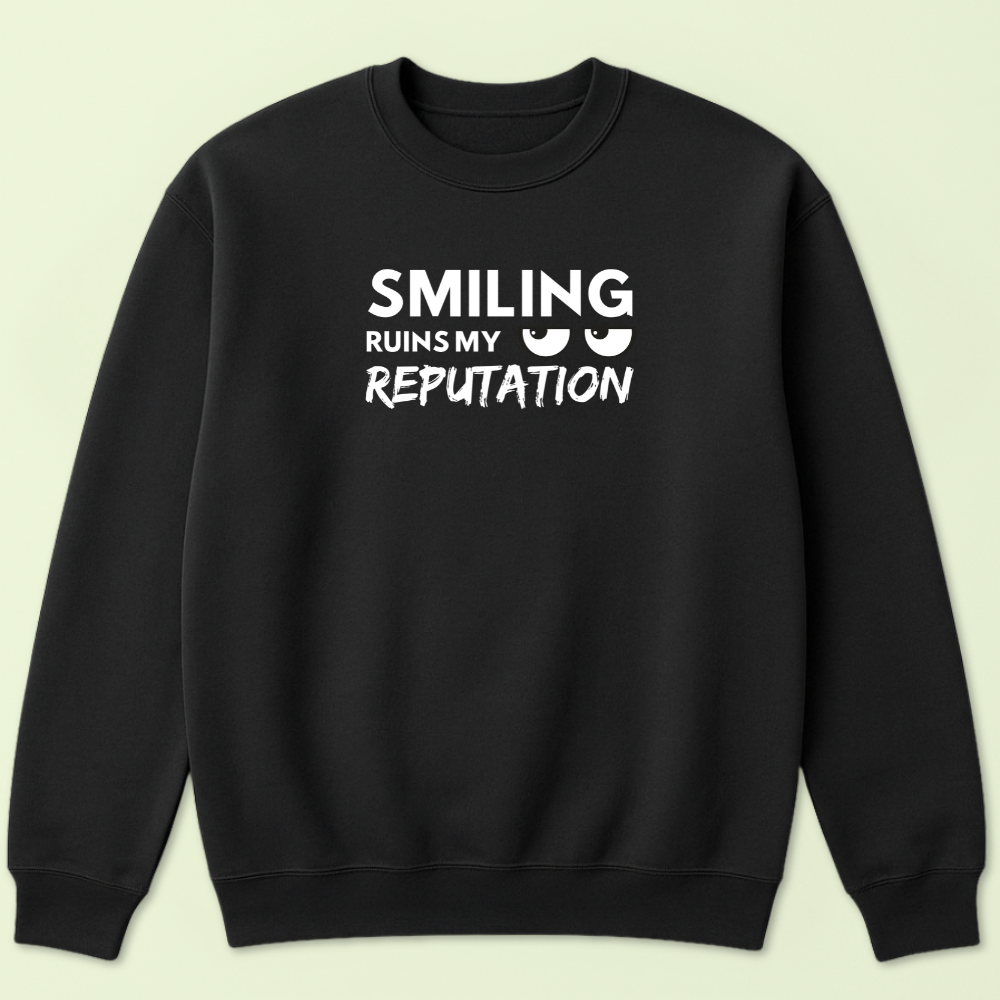 Smiling Ruins My Reputation Crewneck - Image 2