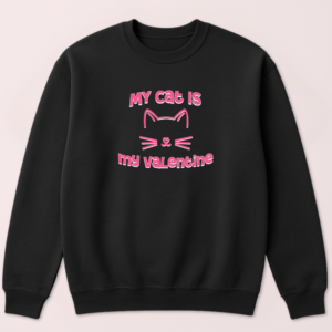 Alternative view of My Cat Is My Valentine Crewneck