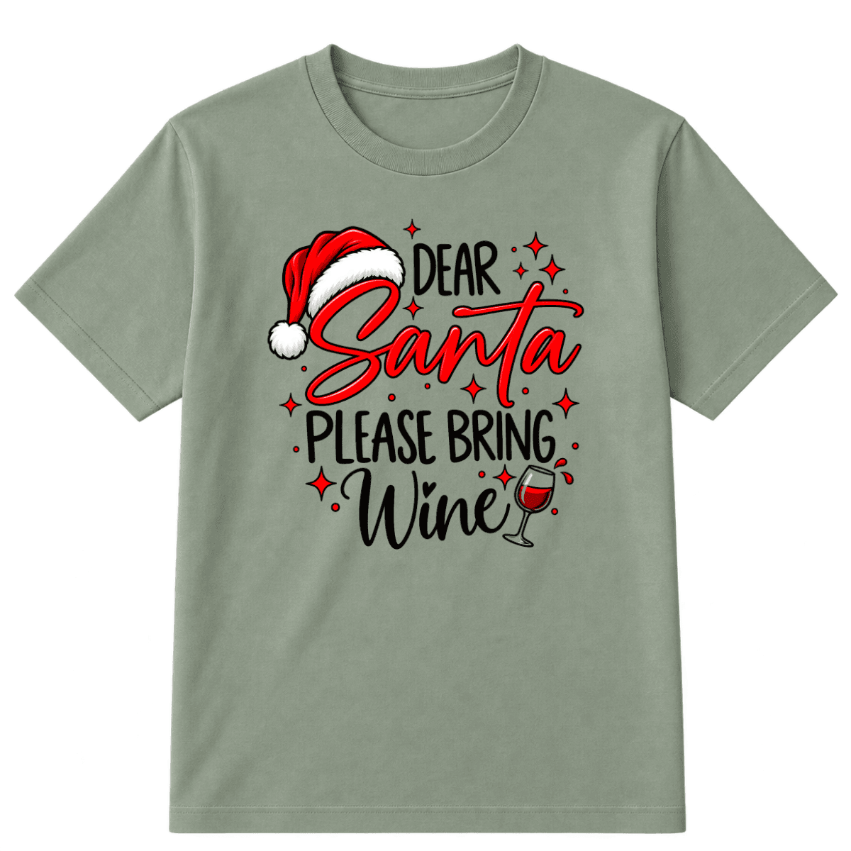 Dear Santa Please Bring Wine