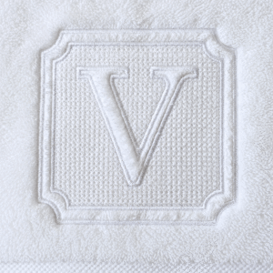 Alternative view of Personalized Embroidered Hand Towel – Embossed Monogram