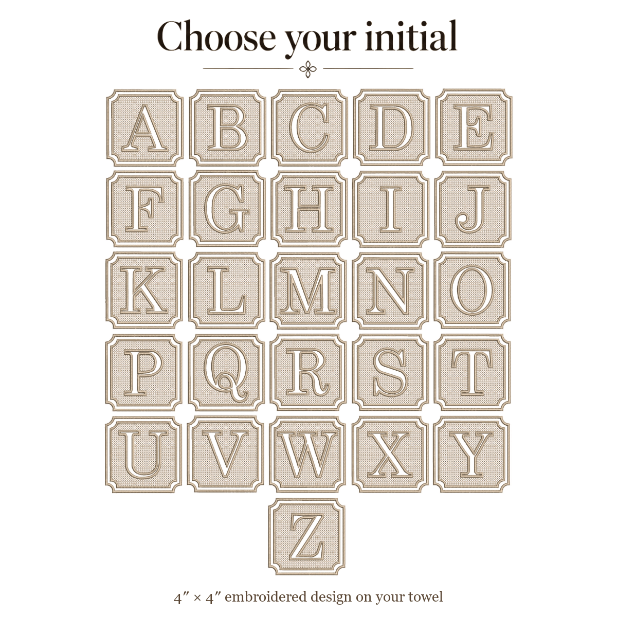Personalized Embroidered Hand Towel – Embossed Monogram - Image 5